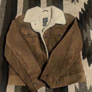 Gap shearling suede western sherpa jacket